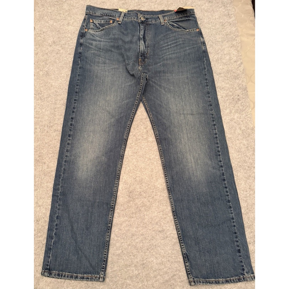 Levi's 505 Jeans Mens 38x32 Blue Regular Fit Straight Leg Stretch Denim Pants